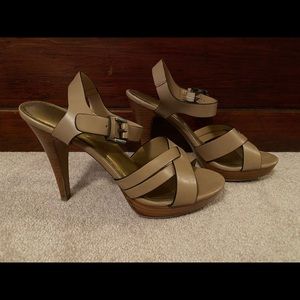 Beautiful strappy leather heels.